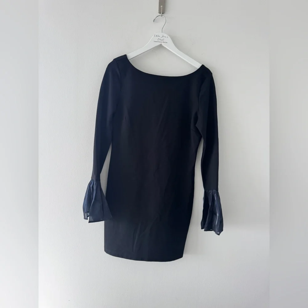 STAUD Hawthorne Dress in Black Navy L - Picture 5 of 7